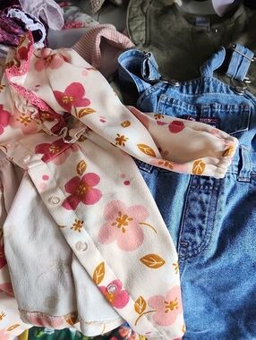 Girls Bundle Overalls Coat One Piece Vest 1 Onsie
